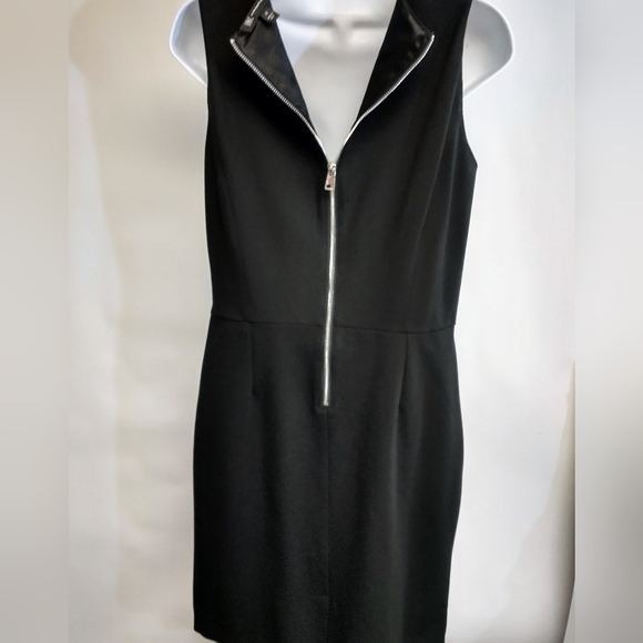 INC International Concepts Faux Leather Polyester Black Dress Size 12 - Picture 9 of 11